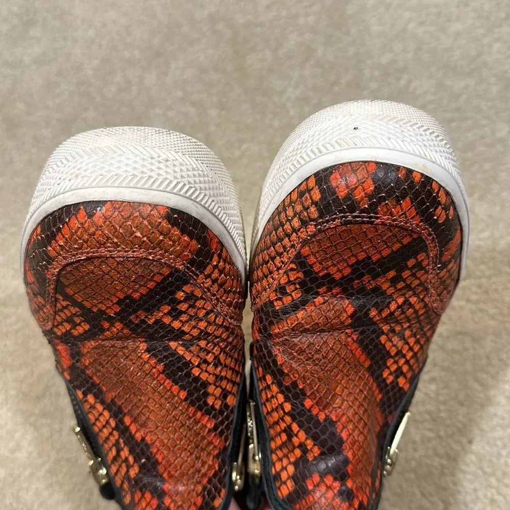 Ash Jordy Trainers Coral Cobra Print Leather EU Size 36/ Women U.S. Size 5